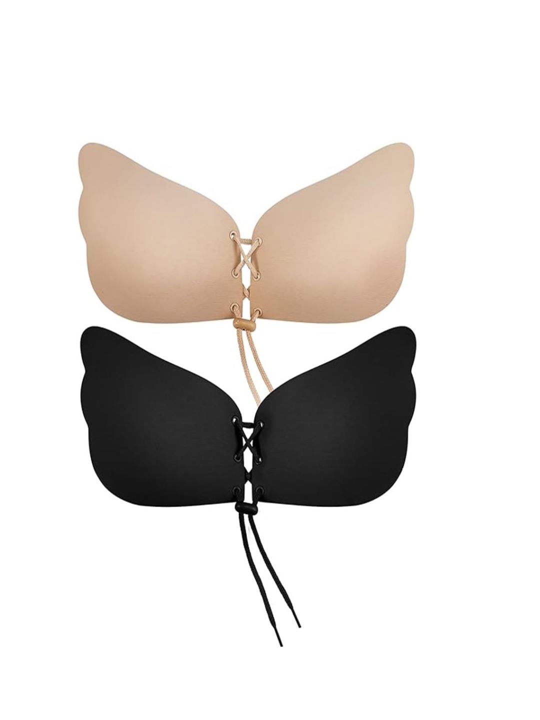 

Xivir Set of 2 Reusable Stick-On Lingerie accessories, Black