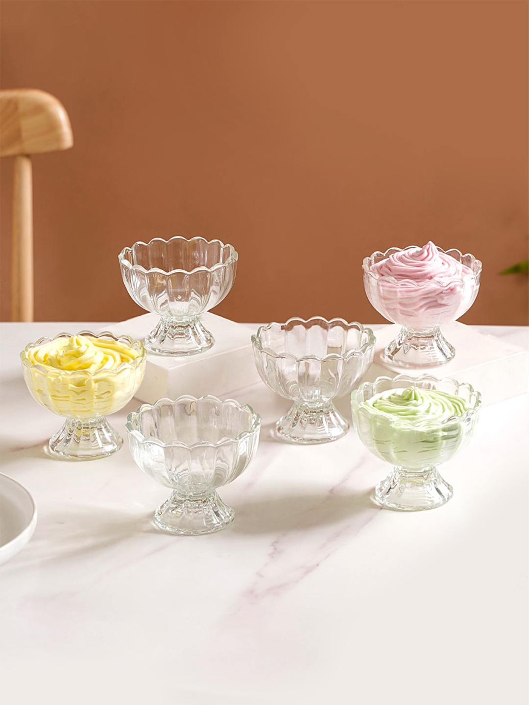 

Nestasia Transparent 6 Pieces Glass Dessert Bowls 120ml Each