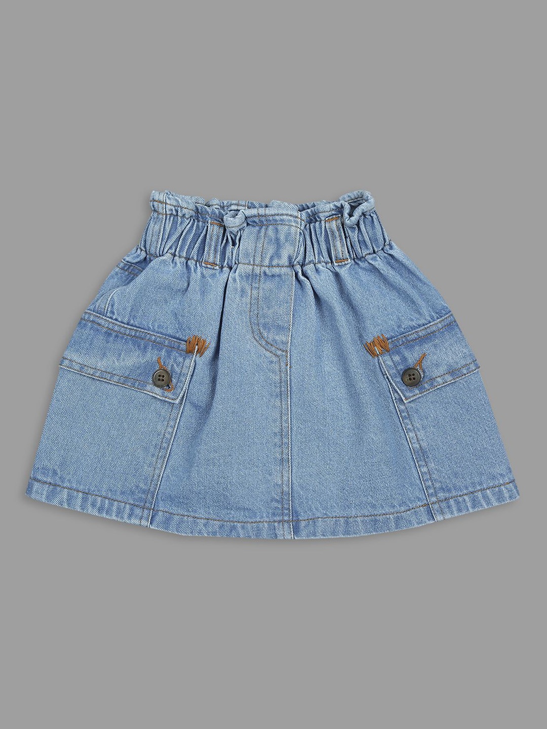 

Actuel Girls Pure Denim A-Line Above Knee Skirt, Blue