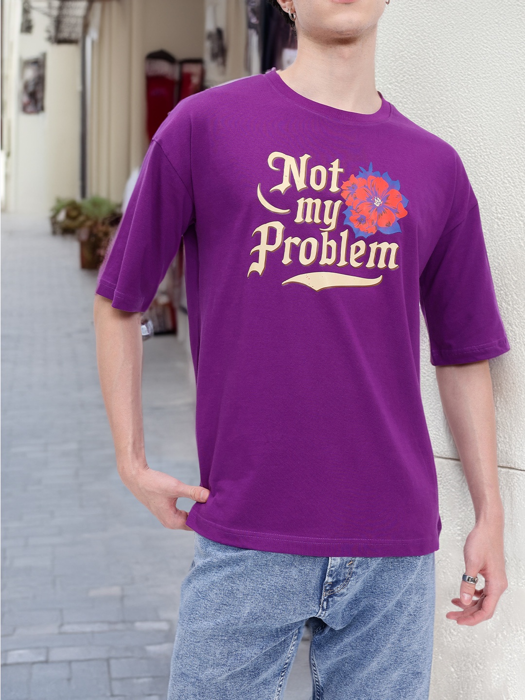 

Kook N Keech Sassy Vibes Printed Oversized T-shirt, Purple