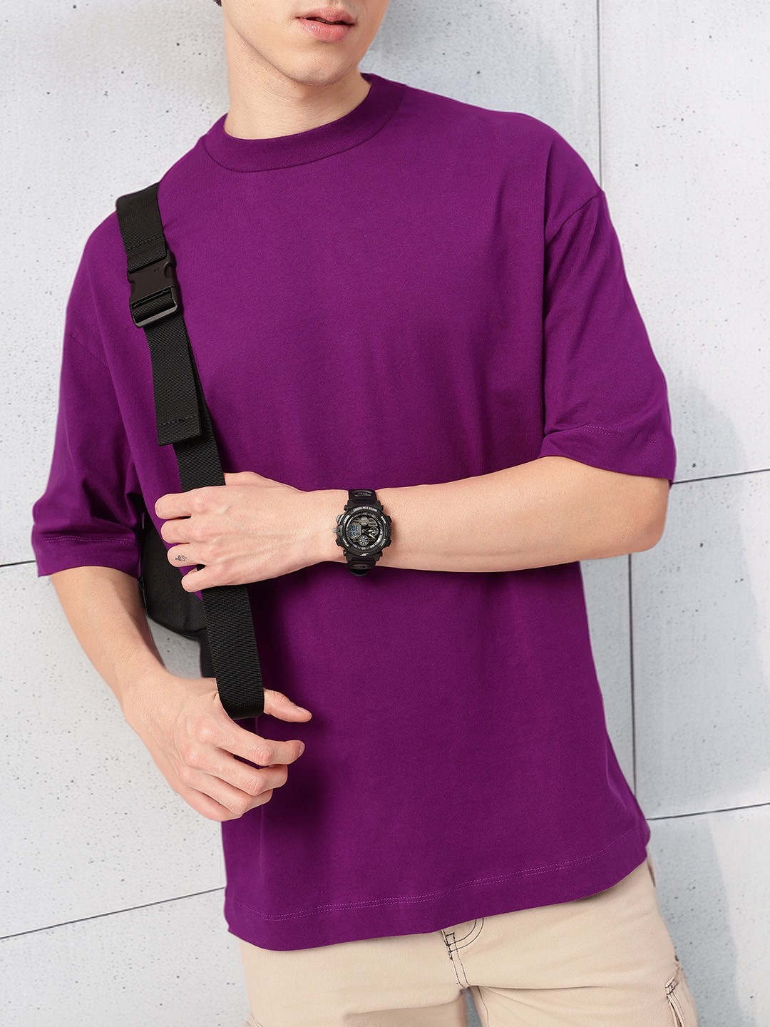 

Vacanza Purple Perfection Drop-Shoulder Oversized T-shirt