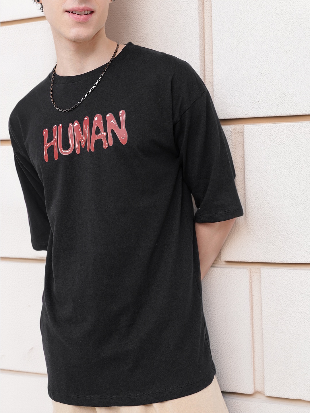 Kook N Keech Edgy Legends Printed Oversized T-shirt, Black