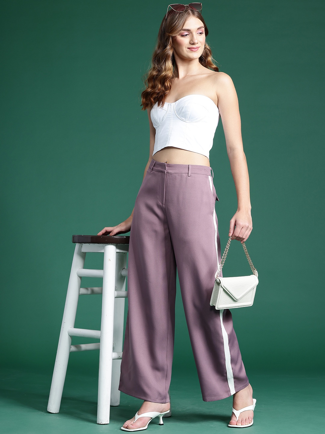 

DressBerry Bizwear Women Regular Fit Trousers, Mauve