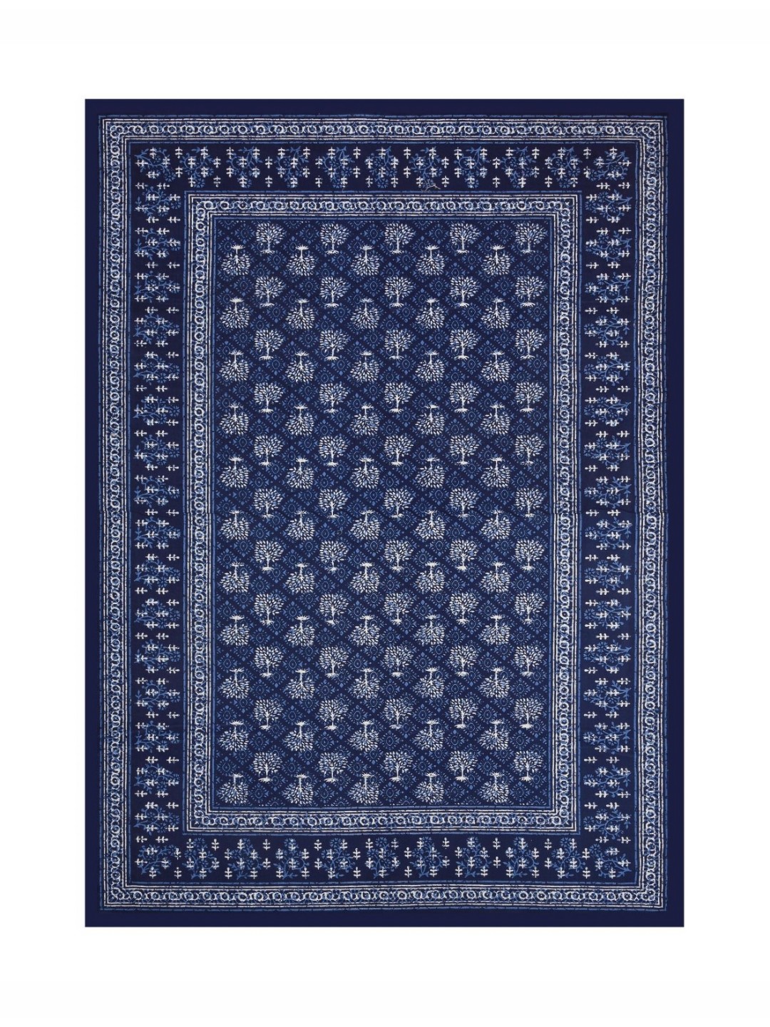 

SHOOLIN Blue Floral 144 TC Single Bedsheet with 2 Pillow Covers