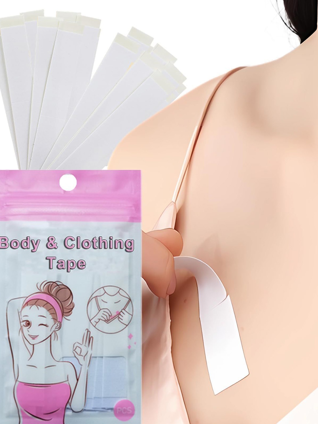 

Xivir Set of 10 All Day Comfort Stick-On Lingerie accessories, White