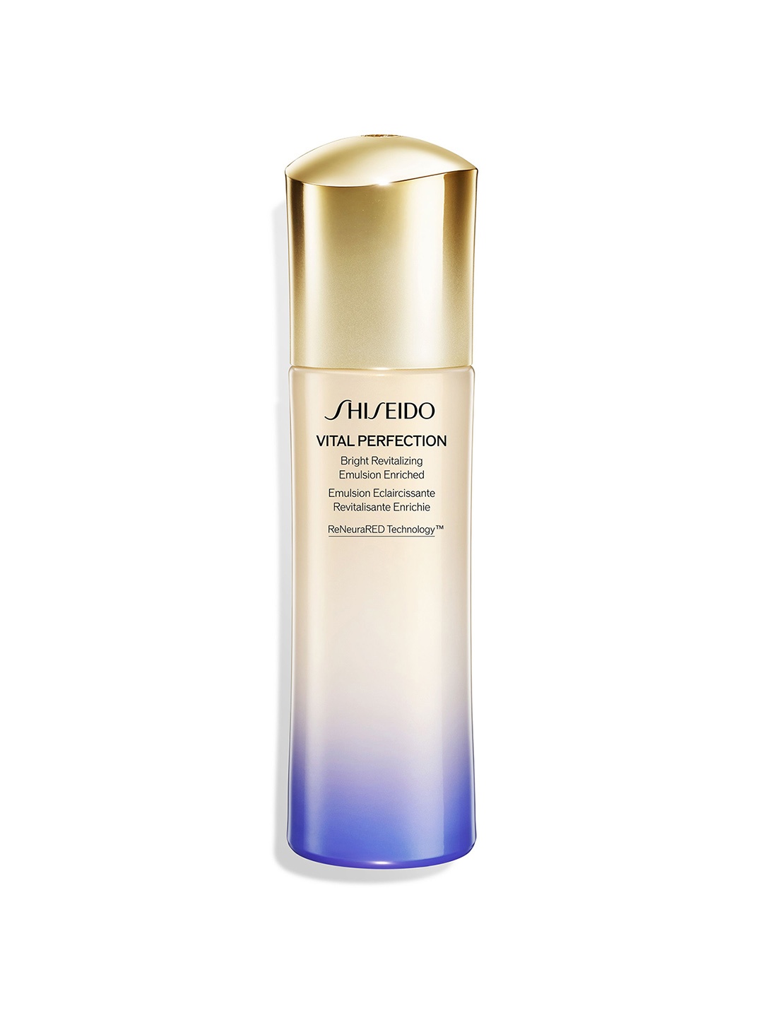 

SHISEIDO Vital Perfection Bright Revitalizing Emulsion Enriched Lotion - 100ml, Gold