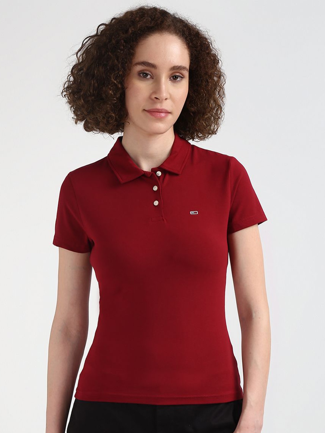 

Tommy Hilfiger Polo Collar Short Sleeves Slim Fit T-shirt, Red