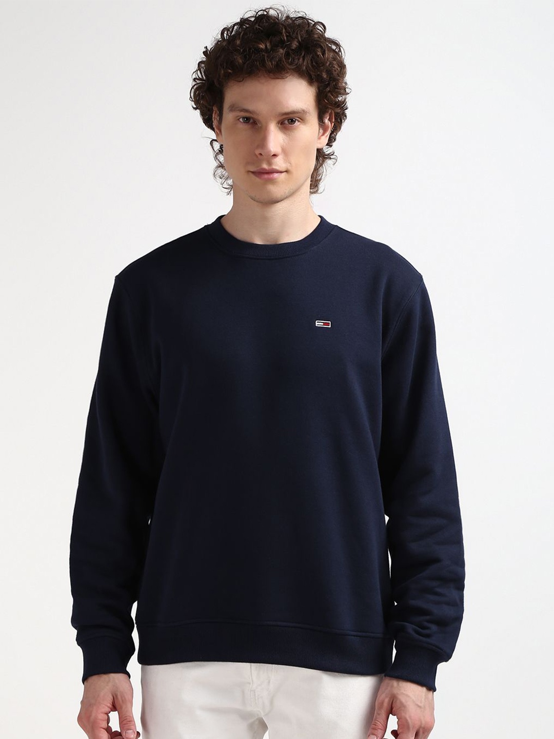 

Tommy Hilfiger Crew Neck Long Sleeves Pullover Sweatshirt, Navy blue