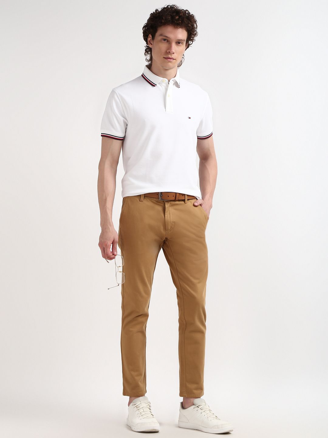 

Tommy Hilfiger Polo Collar Short Sleeves Cotton Regular Fit T-shirt, White