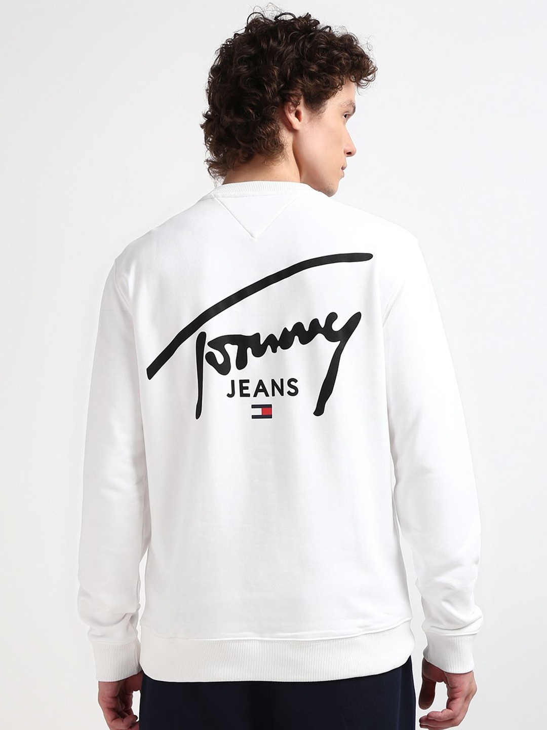 

Tommy Hilfiger Brand Logo Printed Pullover Sweatshirt, White