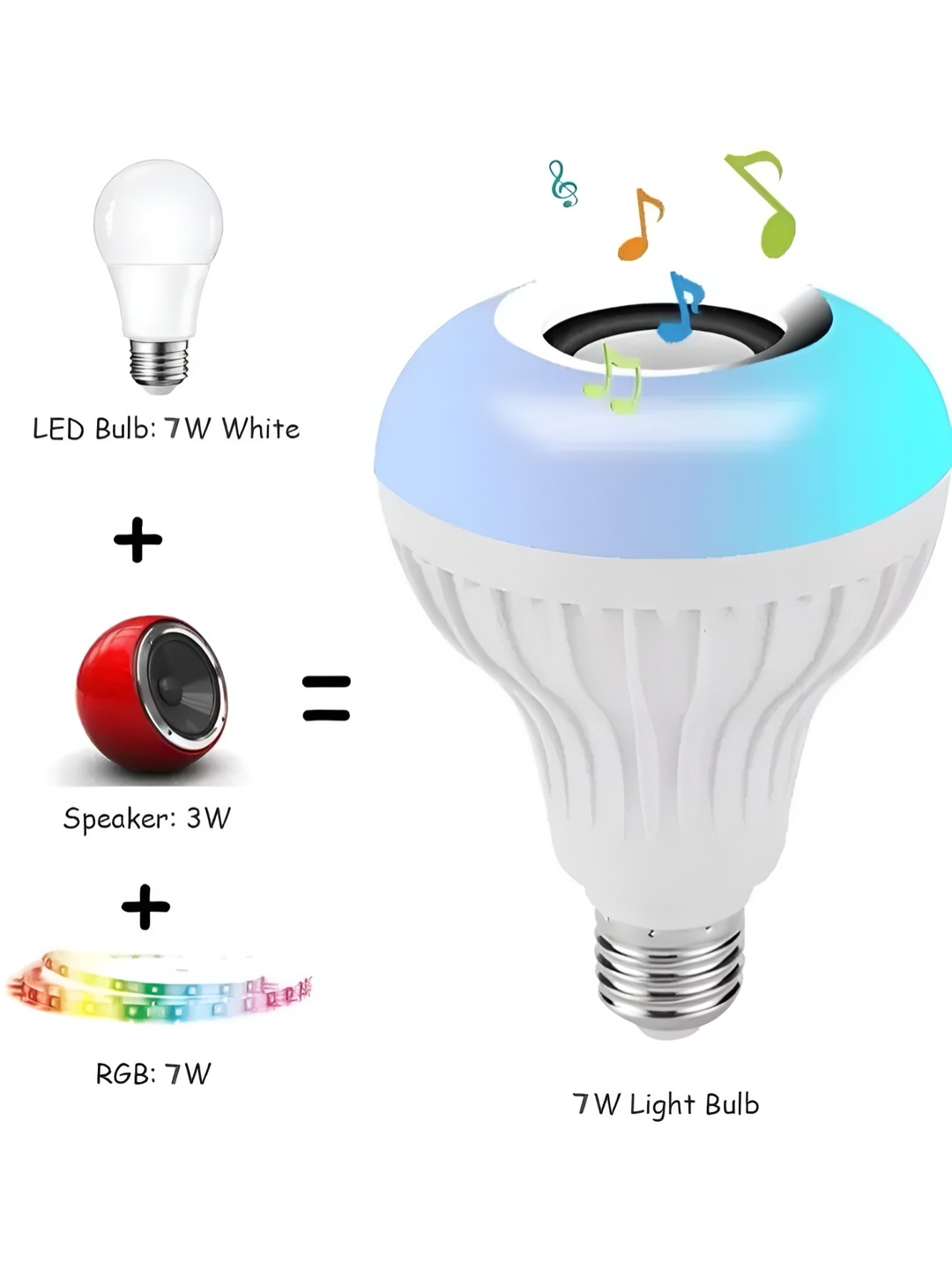 

SPARK WORLD White Wireless Music Playing Remote Controller Smart Bulb