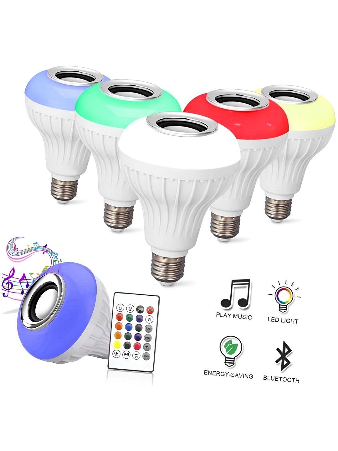 

SPARK WORLD White Bluetooth Speaker LED Smart Bulb