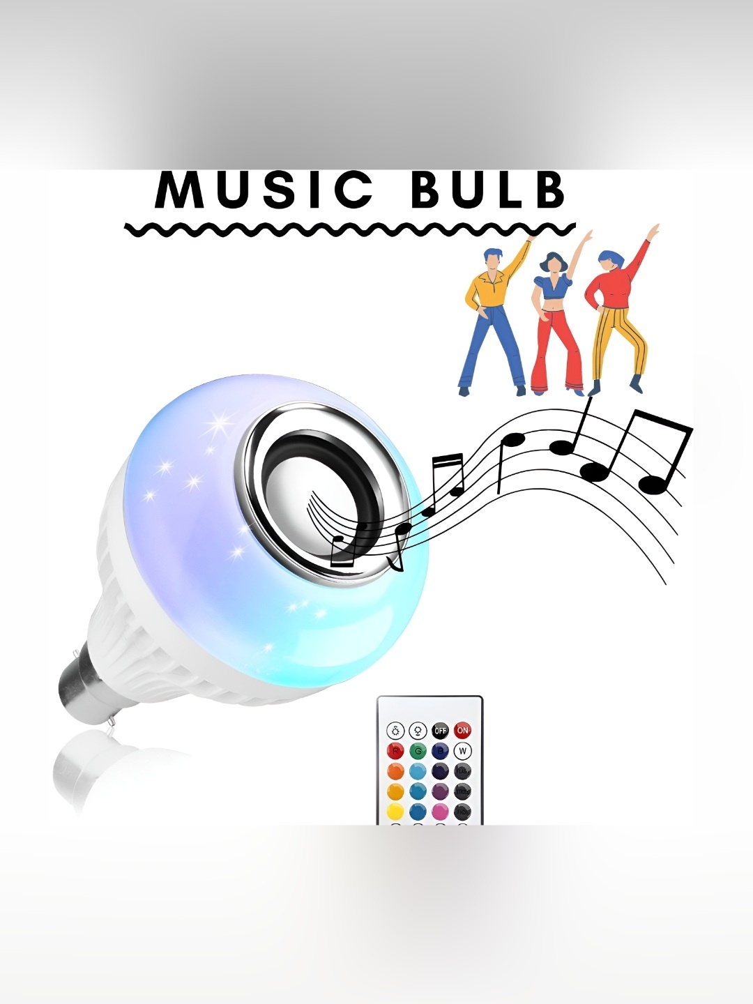 

SPARK WORLD White Wireless Music Playing Remote Controller Smart Bulb