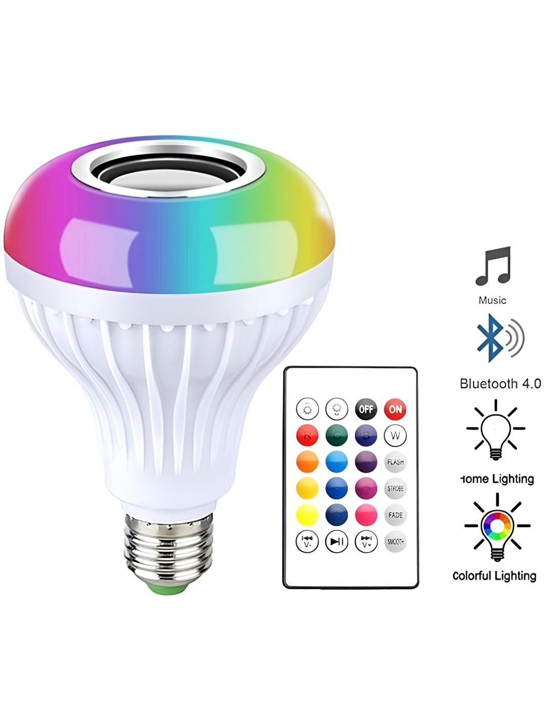 

SPARK WORLD White Wireless Music Playing Remote Controller LED Bulb