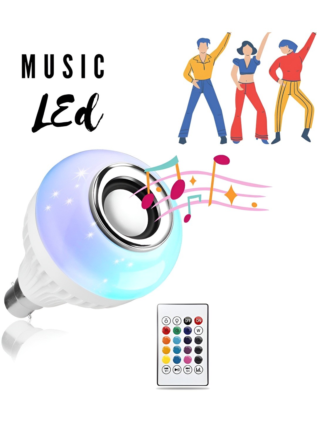 

SPARK WORLD White Bluetooth Speaker LED Smart Bulb