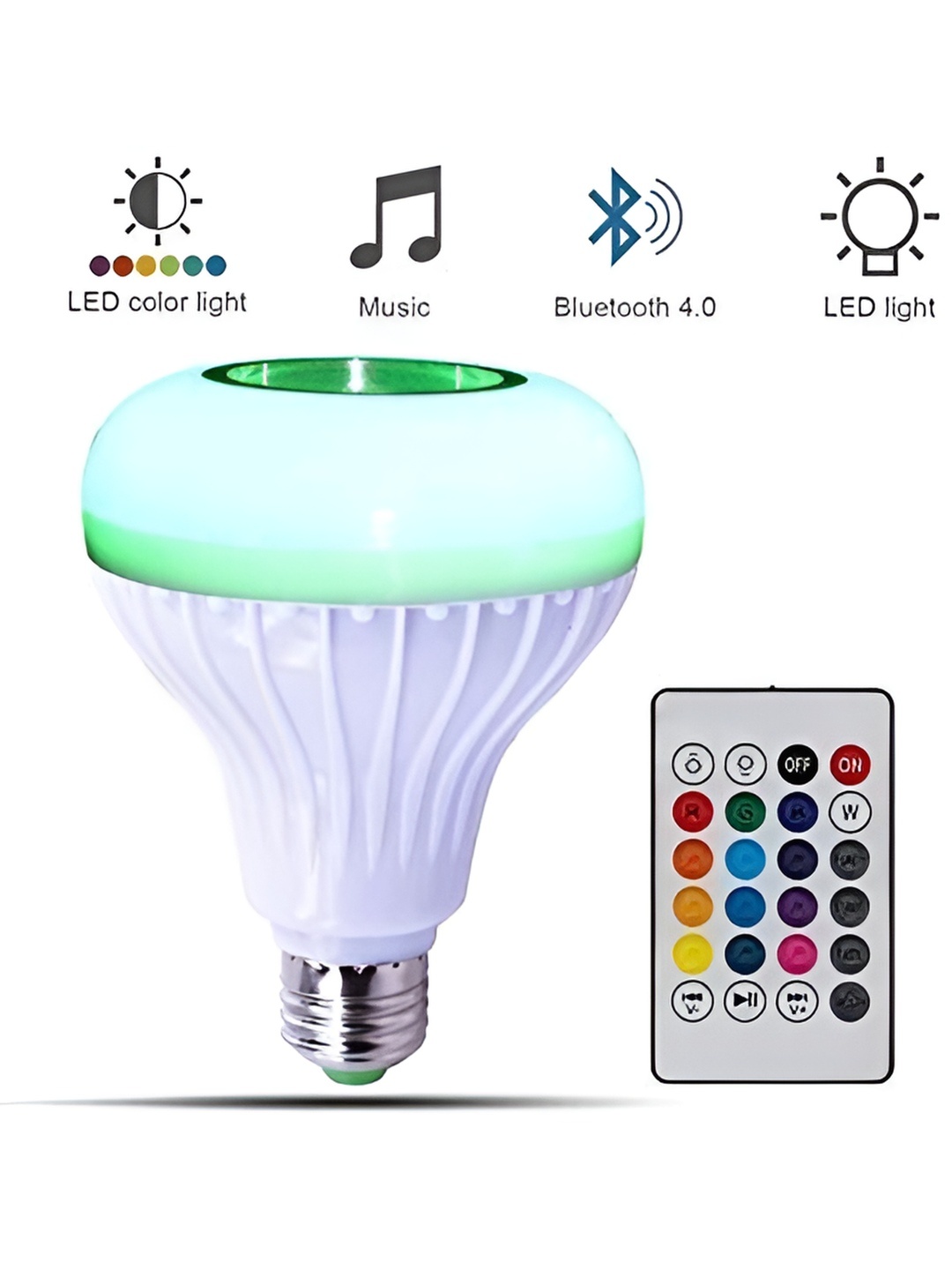 

SPARK WORLD White Wireless Music Playing Remote Controller Smart Bulb