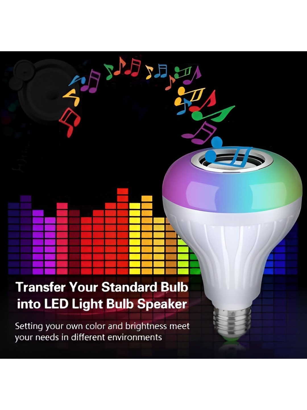 

SPARK WORLD White Wireless Music Playing Remote Controller LED Bulb