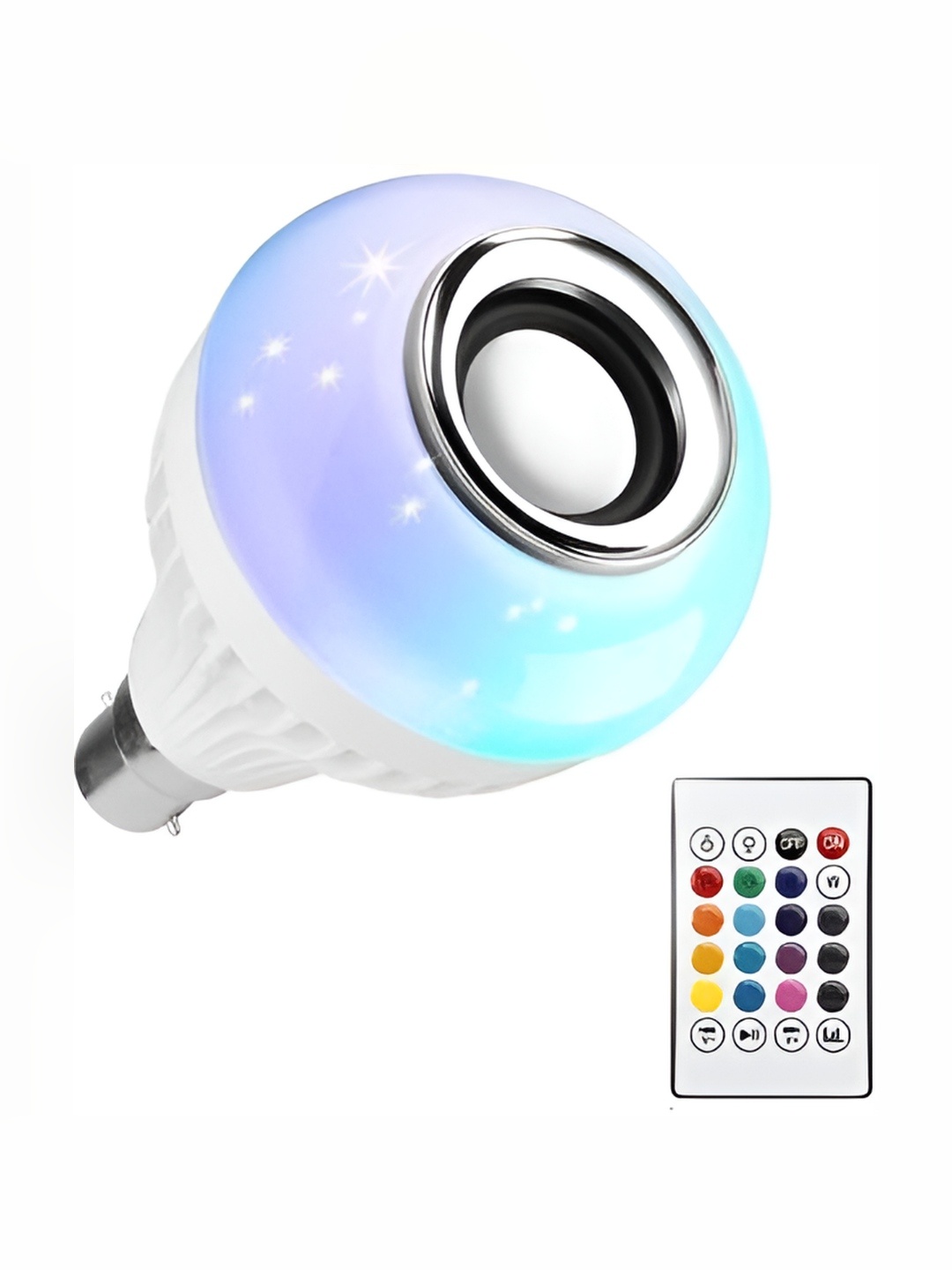 

SPARK WORLD White & Blue Wireless Music Playing Remote Controller Smart Bulb