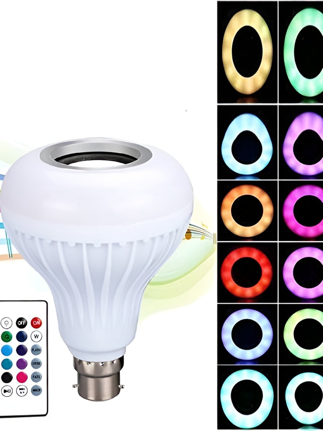 

SPARK WORLD Wireless Music Playing Remote Controller Smart LED Bulb, White