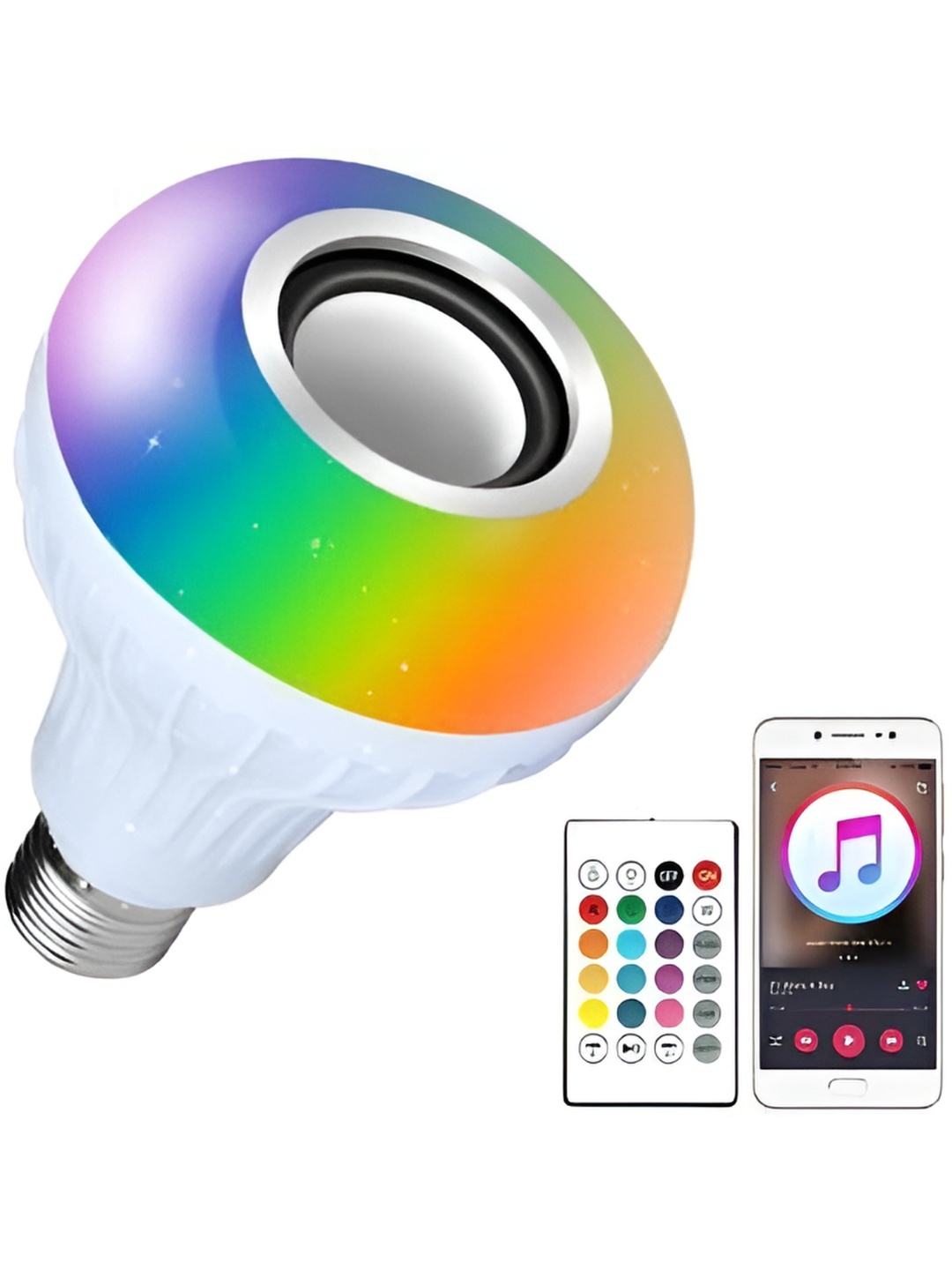 

SPARK WORLD White Bluetooth Speaker LED Smart Bulb