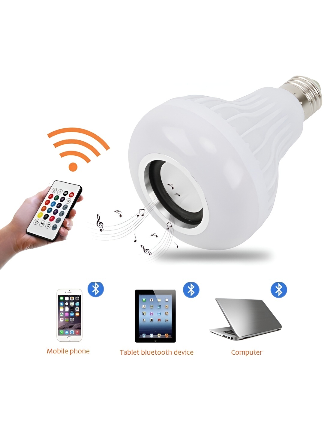 

SPARK WORLD White Bluetooth Speaker LED Smart Bulb