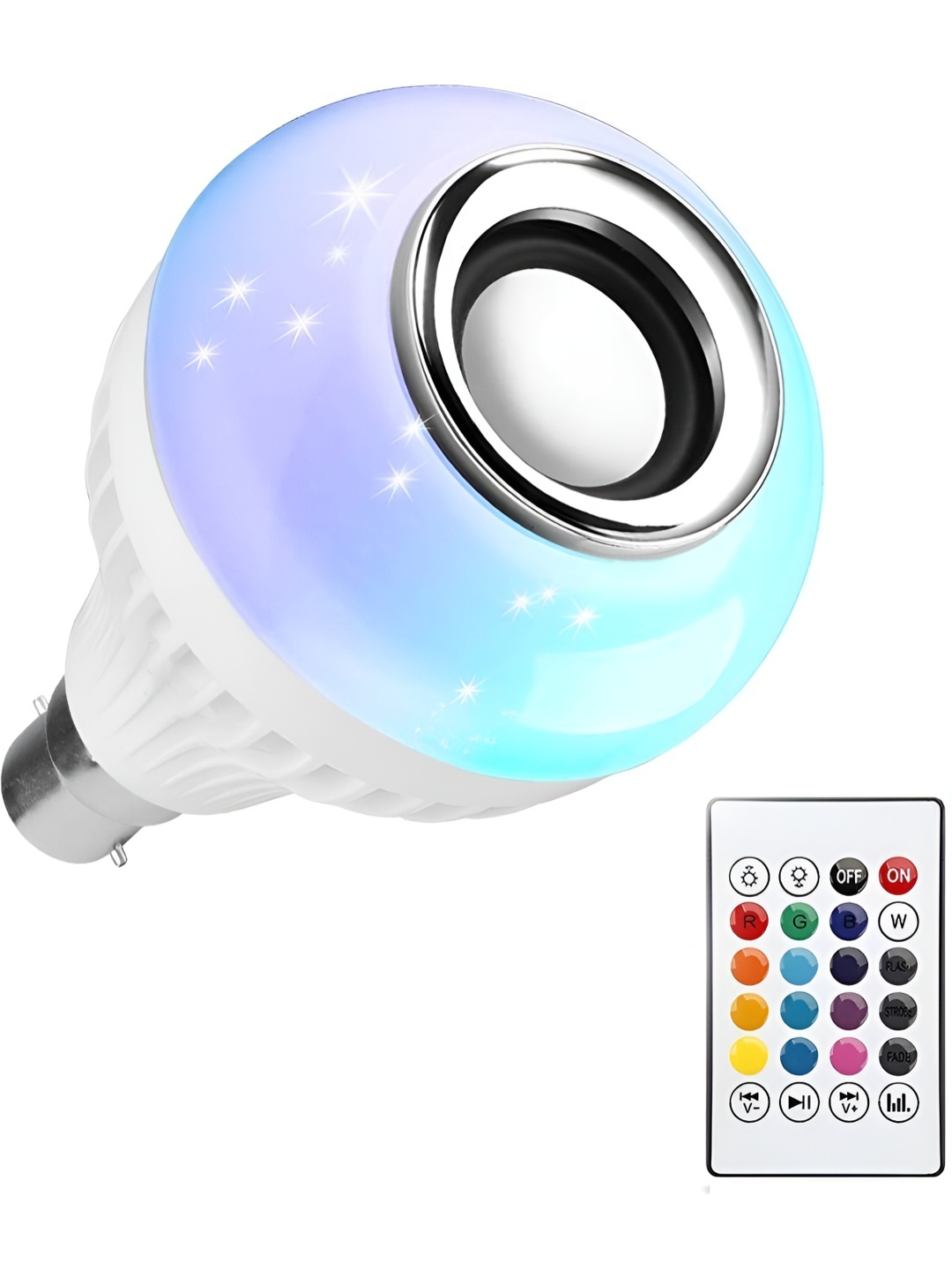 

SPARK WORLD White Wireless Music Playing Bluetooth Remote Controller LED Smart Bulb