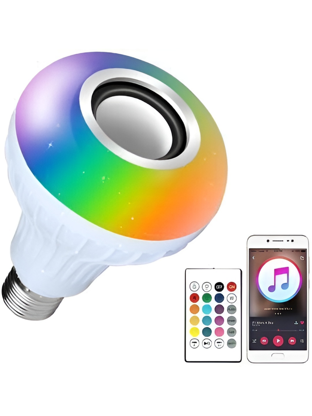 

SPARK WORLD White Bluetooth Speaker LED Smart Bulb