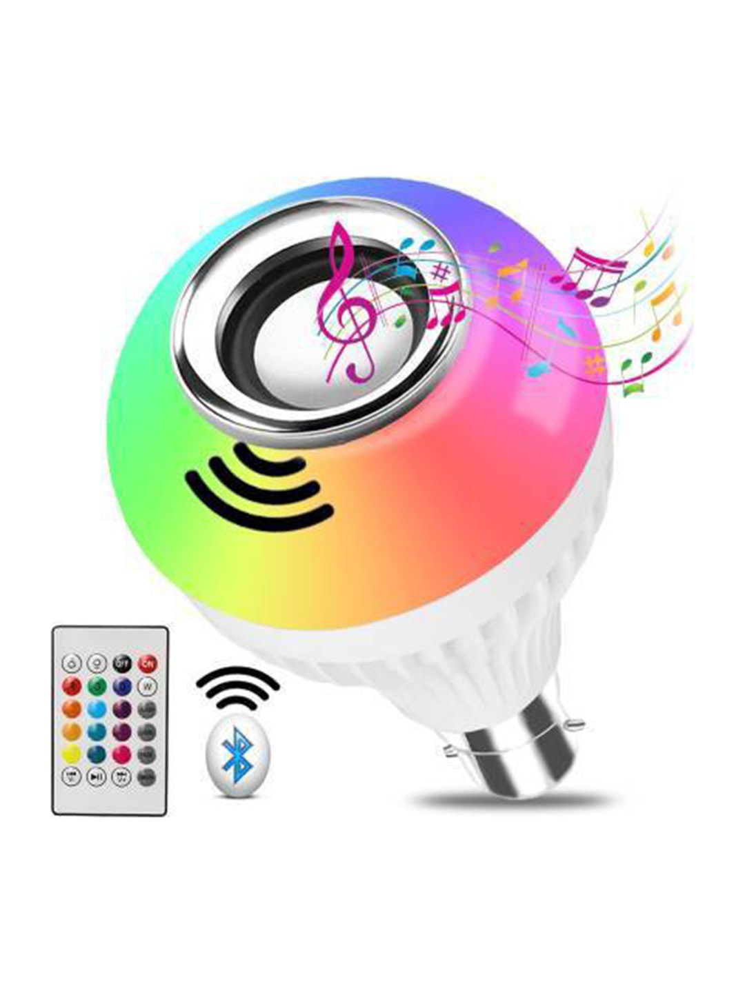 

SPARK WORLD White Wireless Music Playing Remote Controller LED Bulb