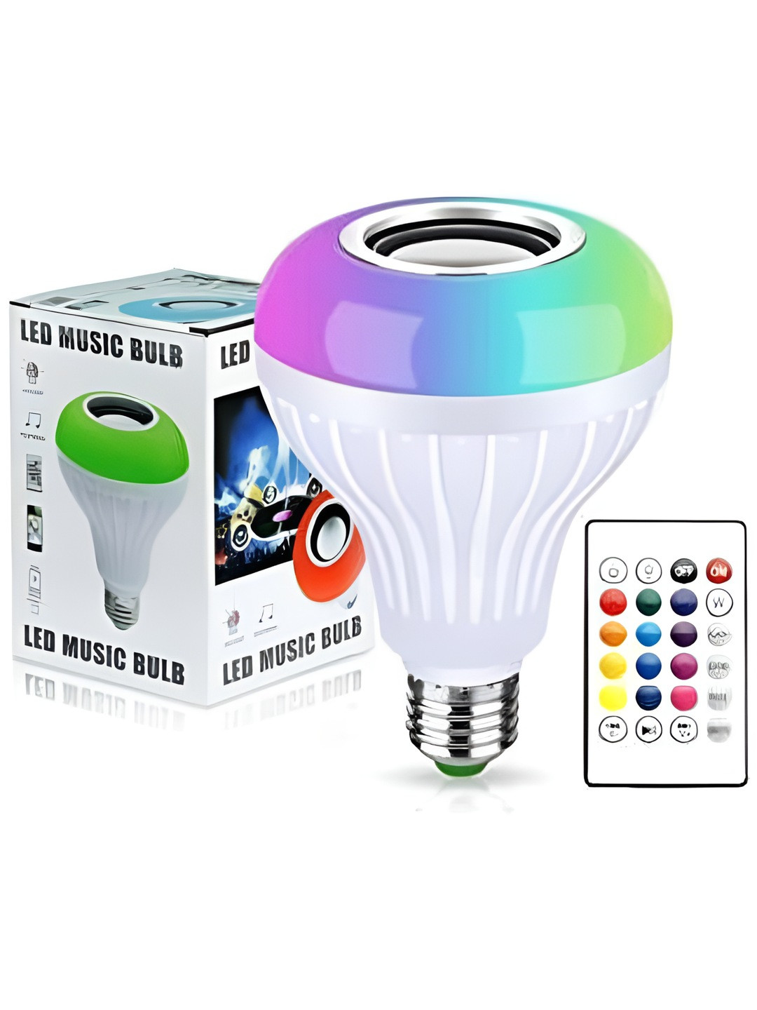 

SPARK WORLD White Wireless Music Playing Remote Controller LED Bulb