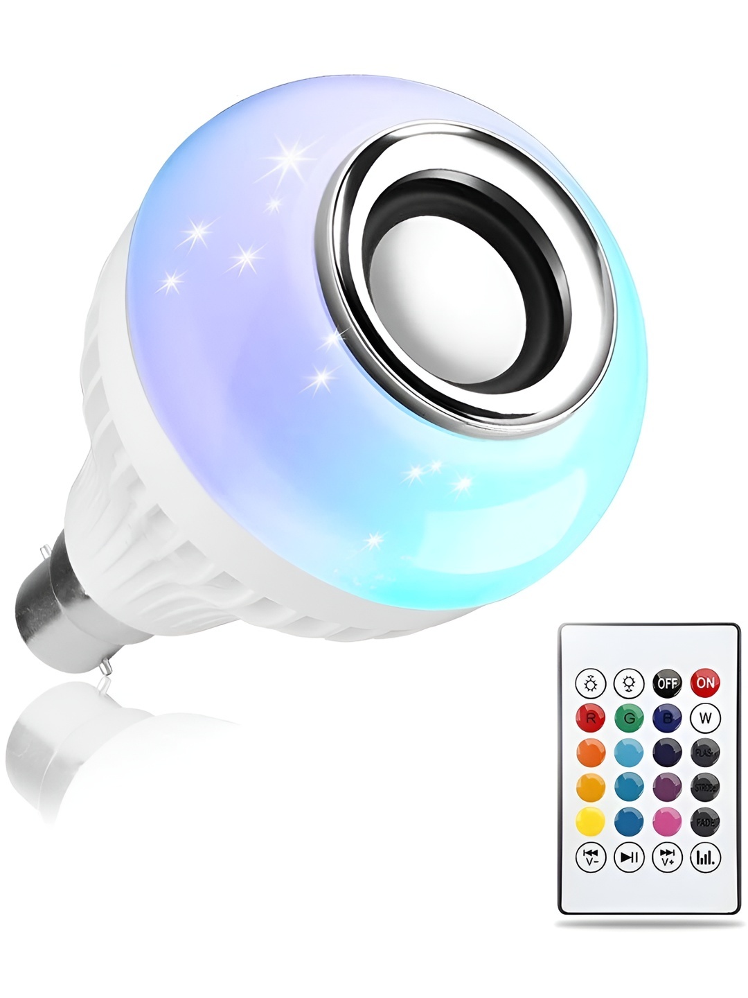 

SPARK WORLD White & Blue Wireless Music Playing Remote Controller Smart Bulb