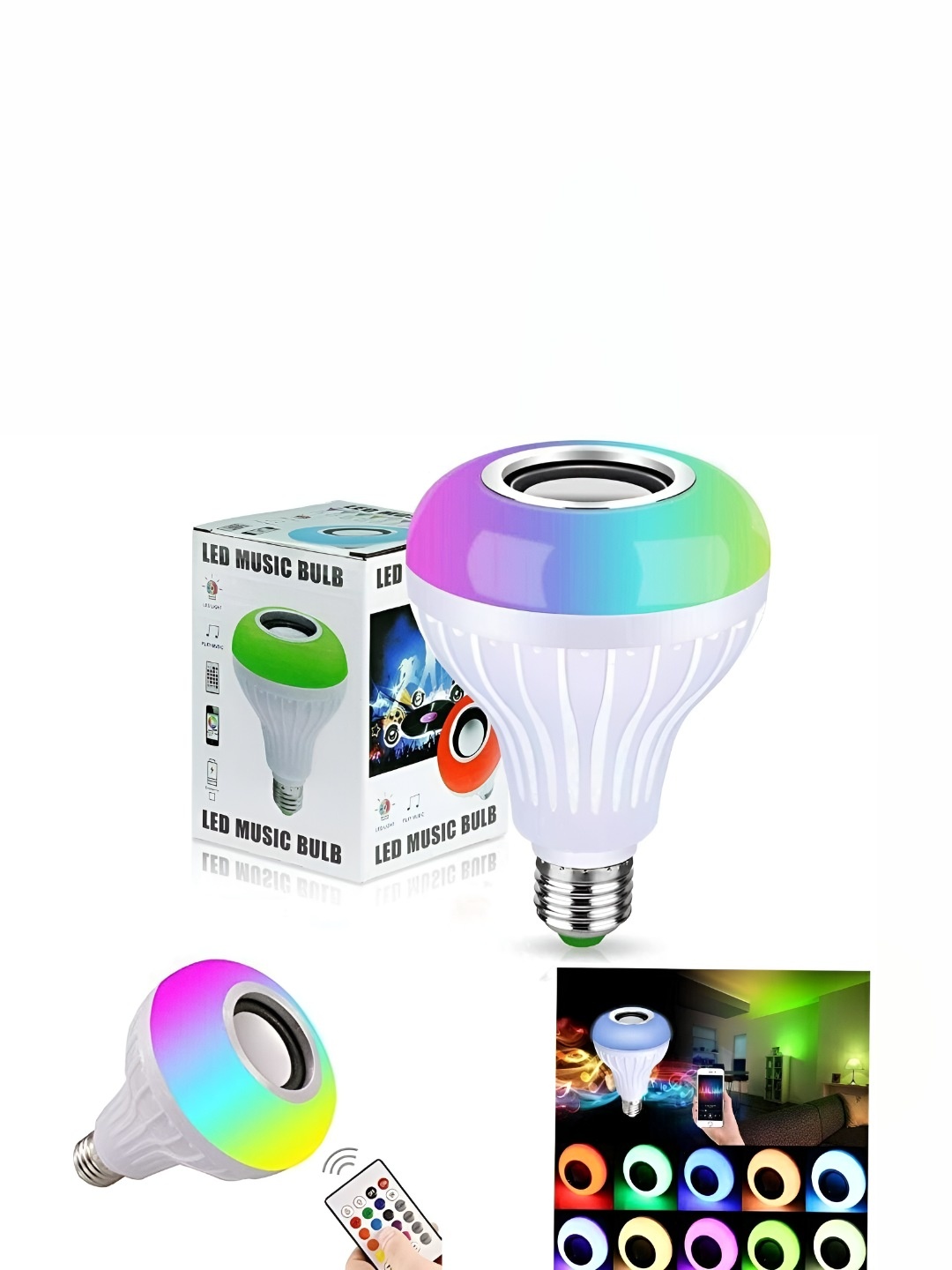 

SPARK WORLD White Wireless Music Playing Remote Controller Smart Bulb