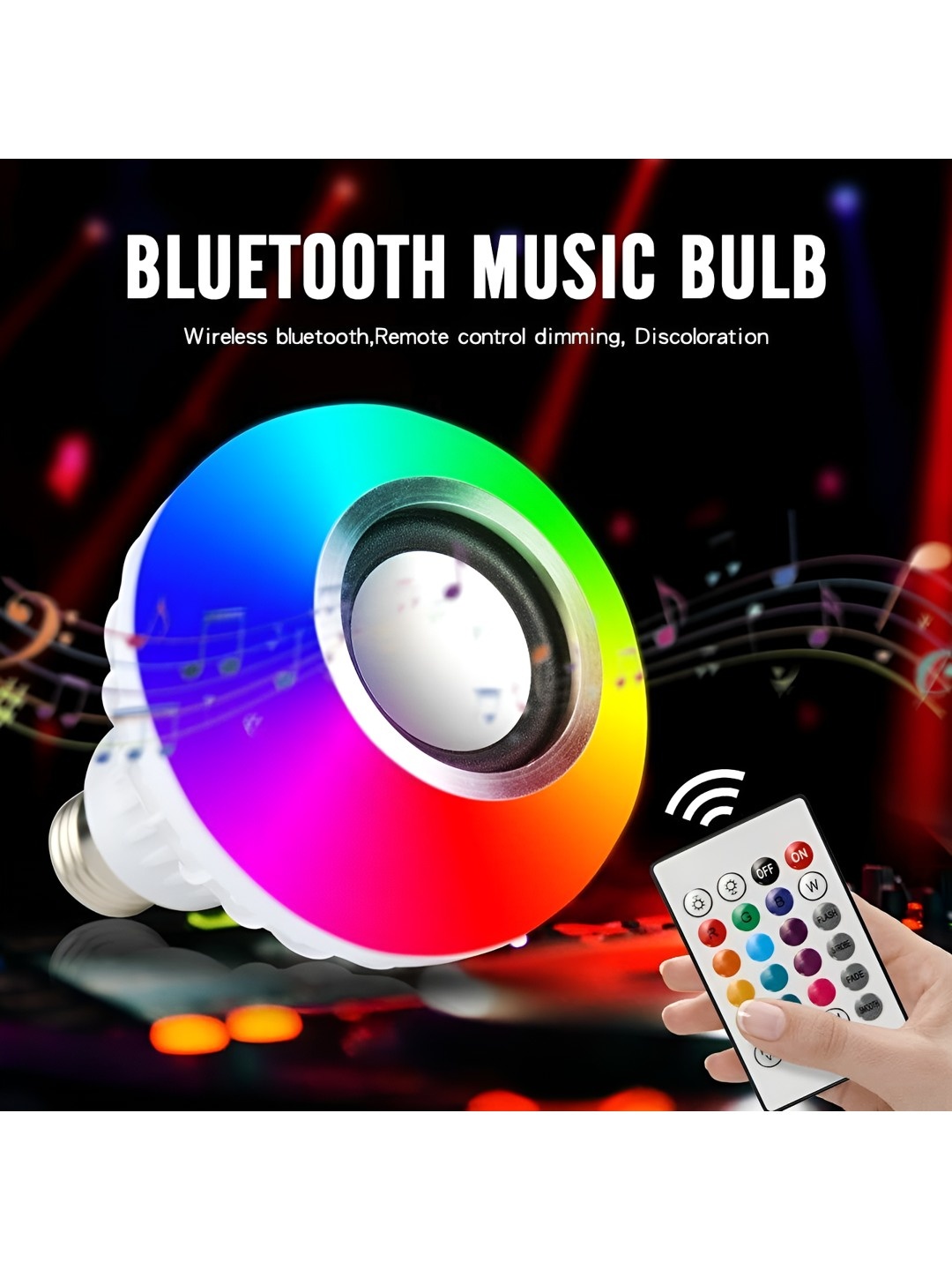 

SPARK WORLD White Wireless Music Playing Remote Controller LED Bulb