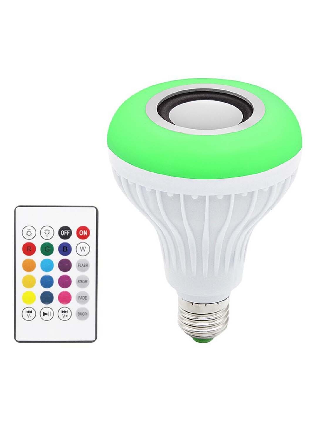 

SPARK WORLD White & Green Wireless Music Playing Remote Controller Smart Bulb