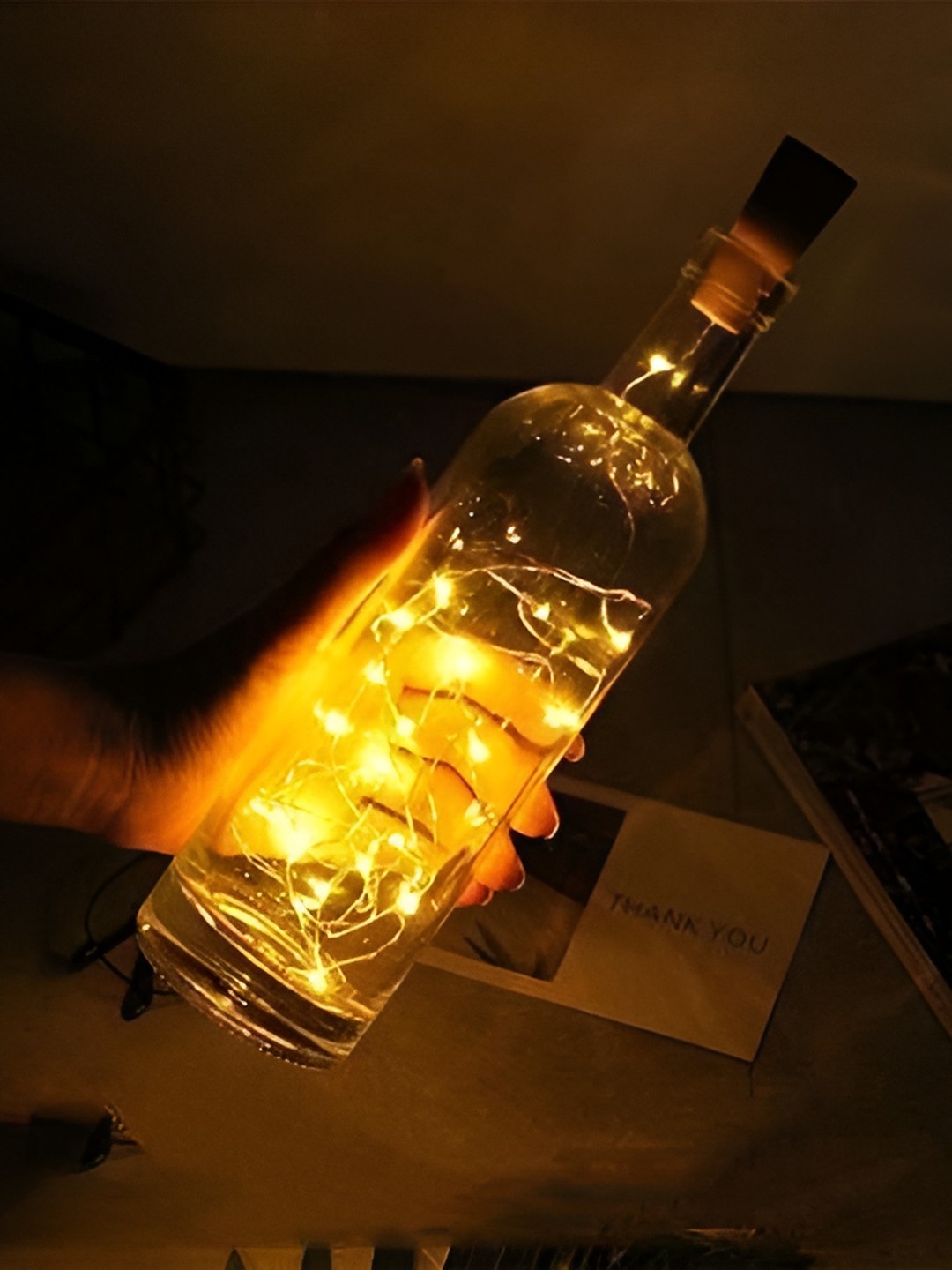 

SPARK WORLD Yellow 10 Pieces Cork 20 LED Warm String Lights