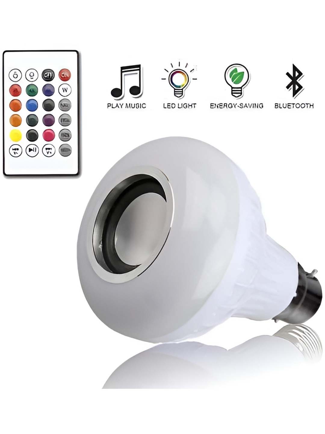 

SPARK WORLD White Wireless Music Playing Remote Controller LED Smart Bulb