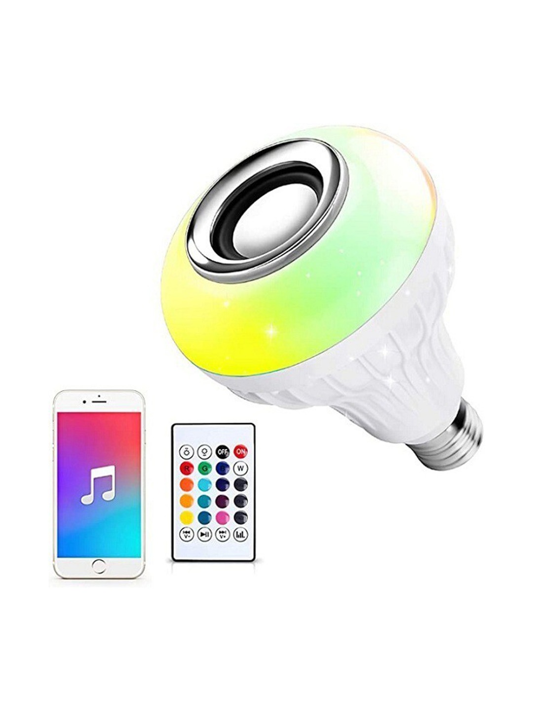 

SPARK WORLD White Wireless Music Playing With Remote Control LED Smart Light