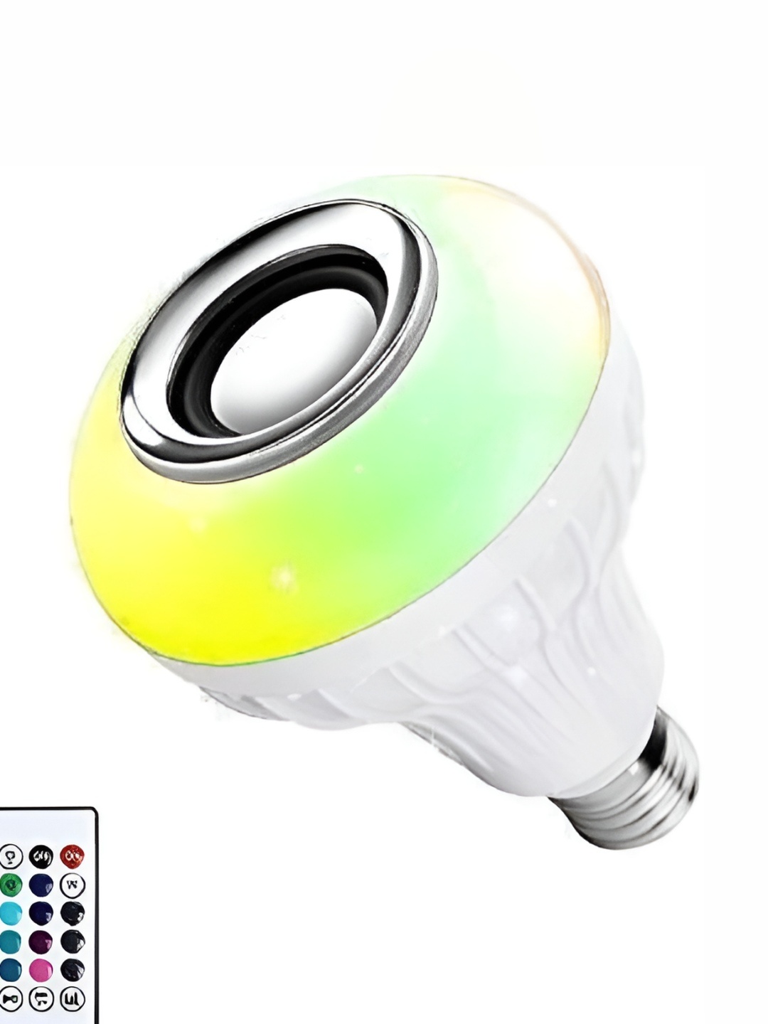 SPARK WORLD White Wireless Music Playing With Remote Control LED Smart Bulb