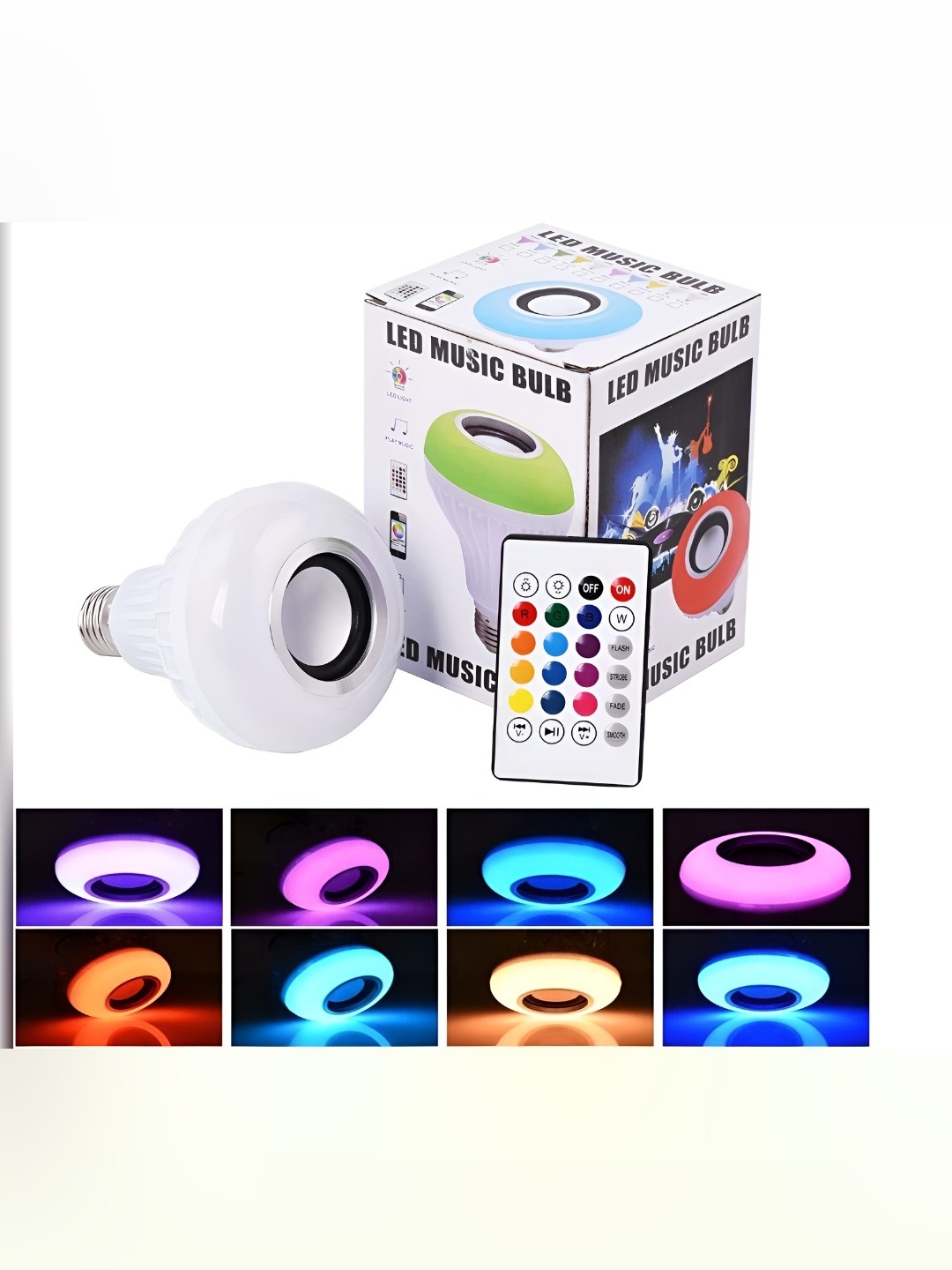 

SPARK WORLD White Wireless Music Playing Remote Controller LED Smart Bulb