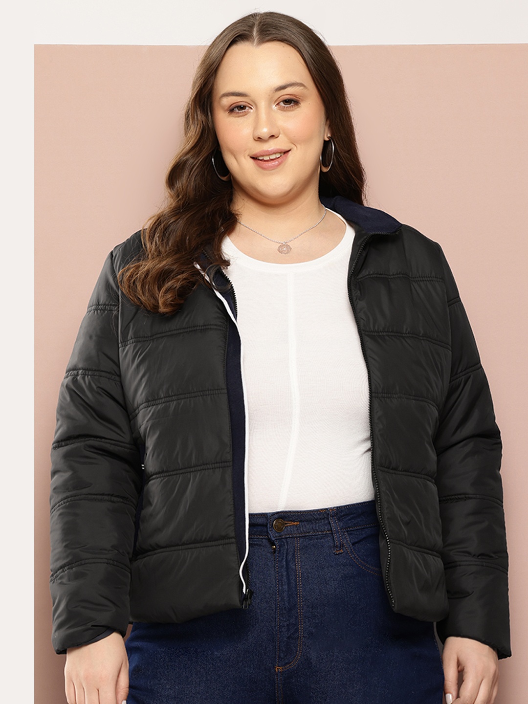 

Sztori Plus Size Padded Jacket, Black