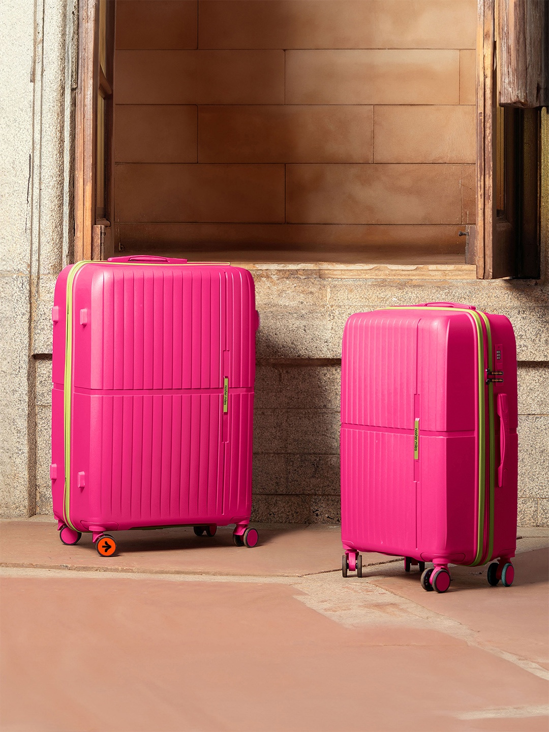 

Nasher Miles Springfield Polypropylene Small-Medium Pink Trolley Bags (55-65cm)