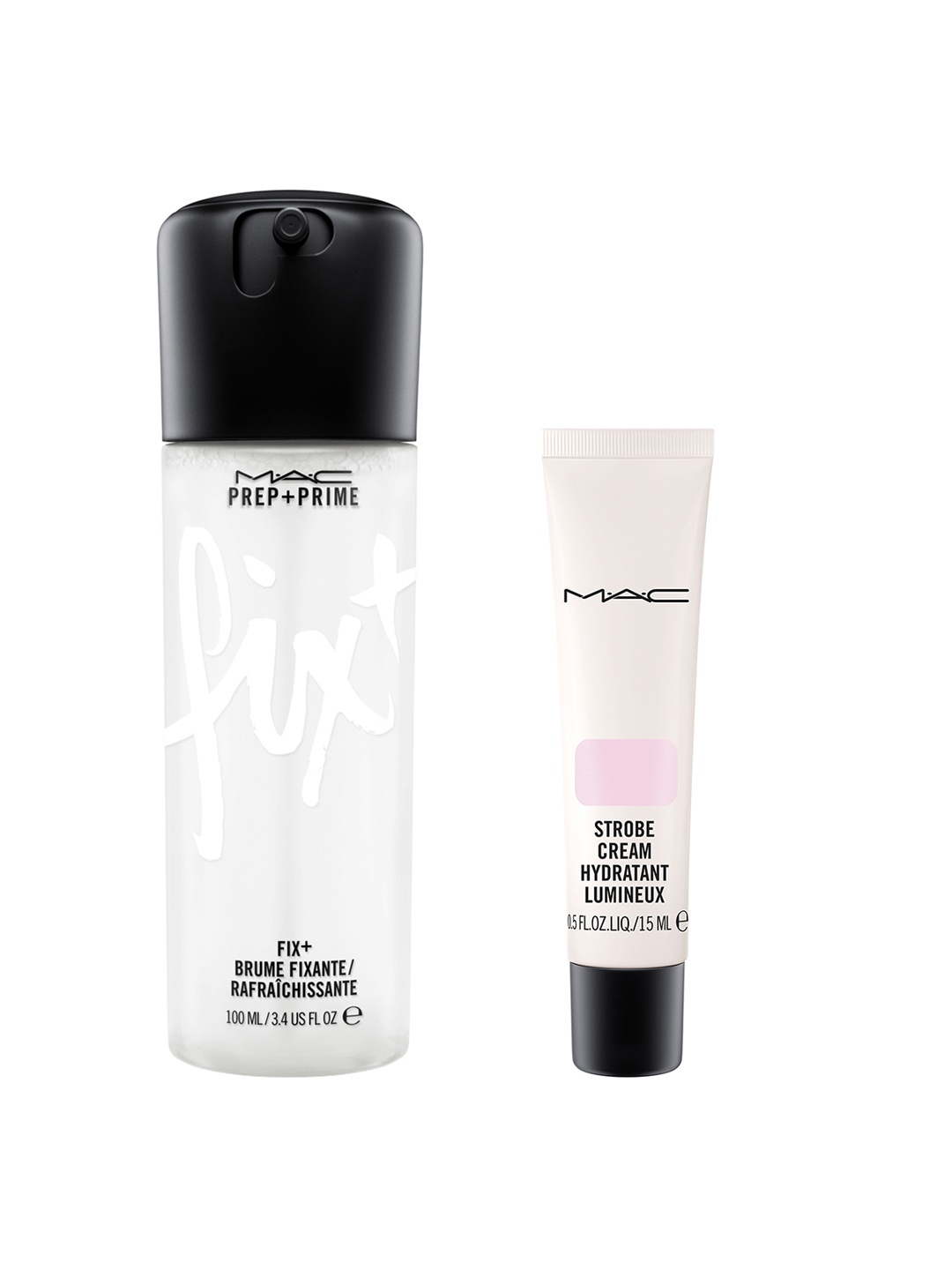 

M.A.C Set of Prep + Prime Fix+ Setting Spray + Mini Strobe Cream - Hydratant Lumineux, White