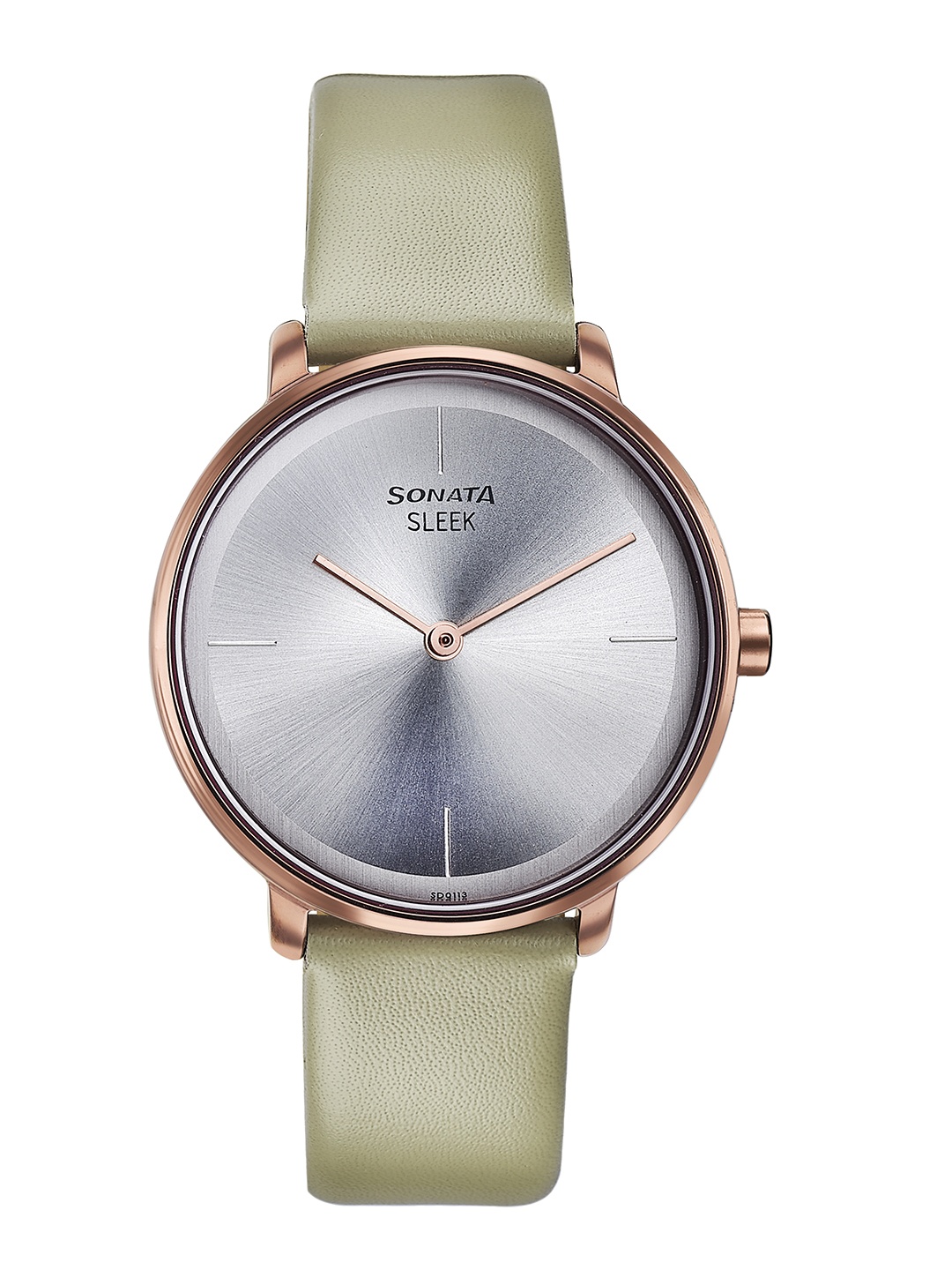 

Sonata Sleek Women Round Dial & Leather Straps Analogue Watch 8191QL01-IP, Brown