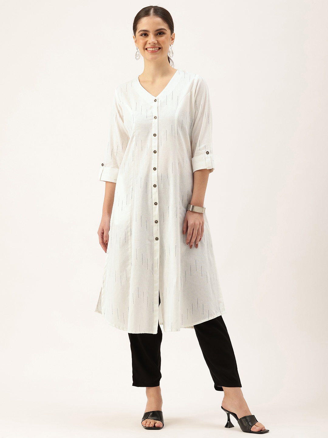 

AMUKTI Printed Kurta, White