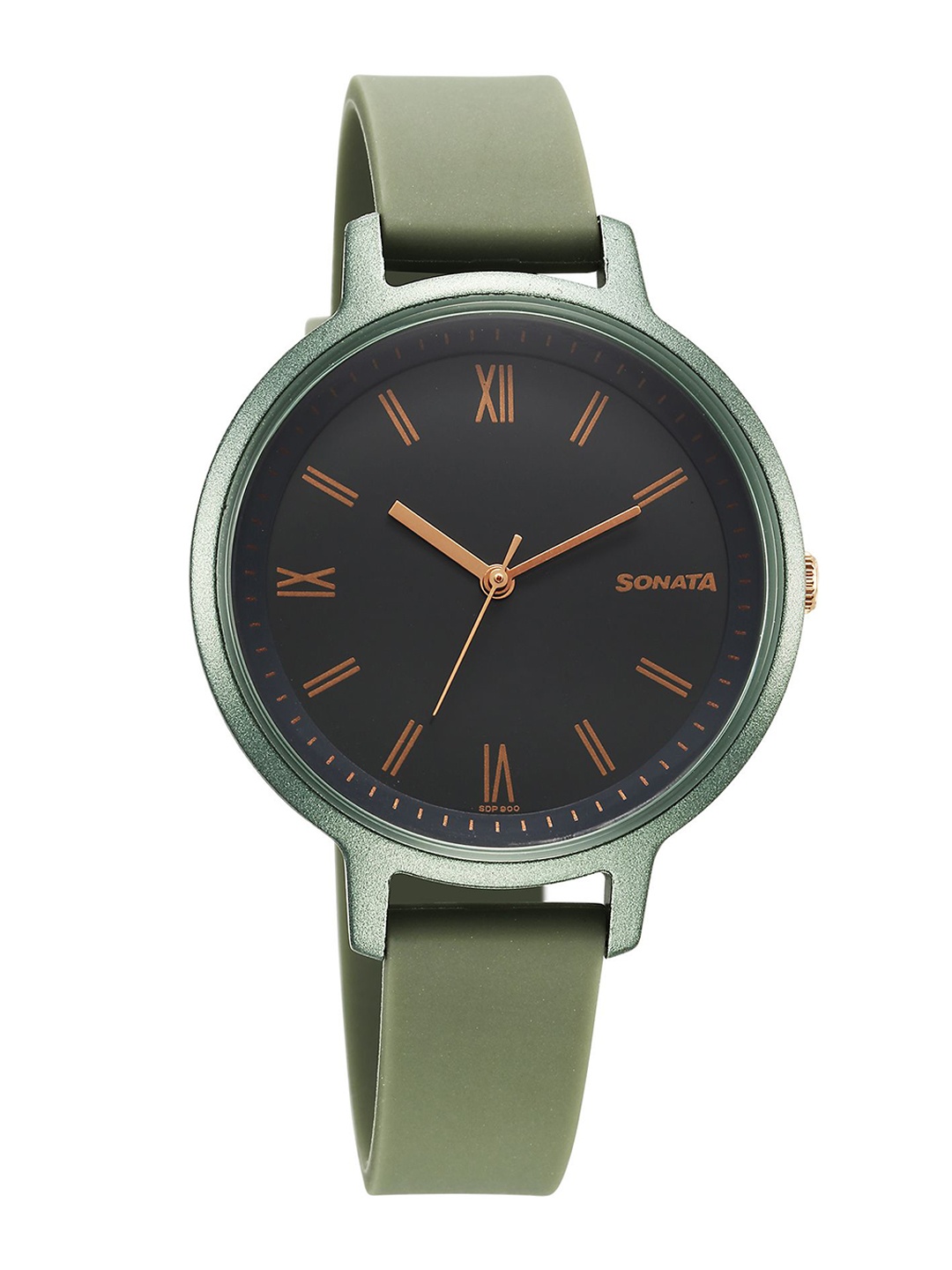 

Sonata Splash Women Brass Round Dial Analogue Watch 87049PP18W, Grey