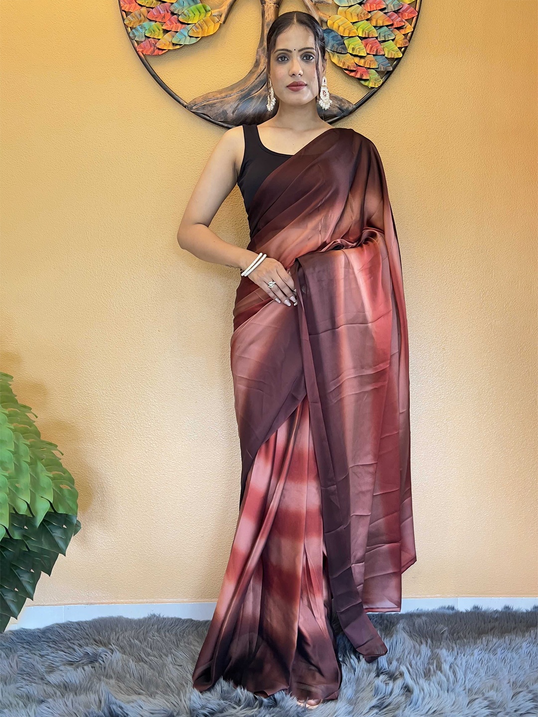 

Panzora Ombre Saree, Brown