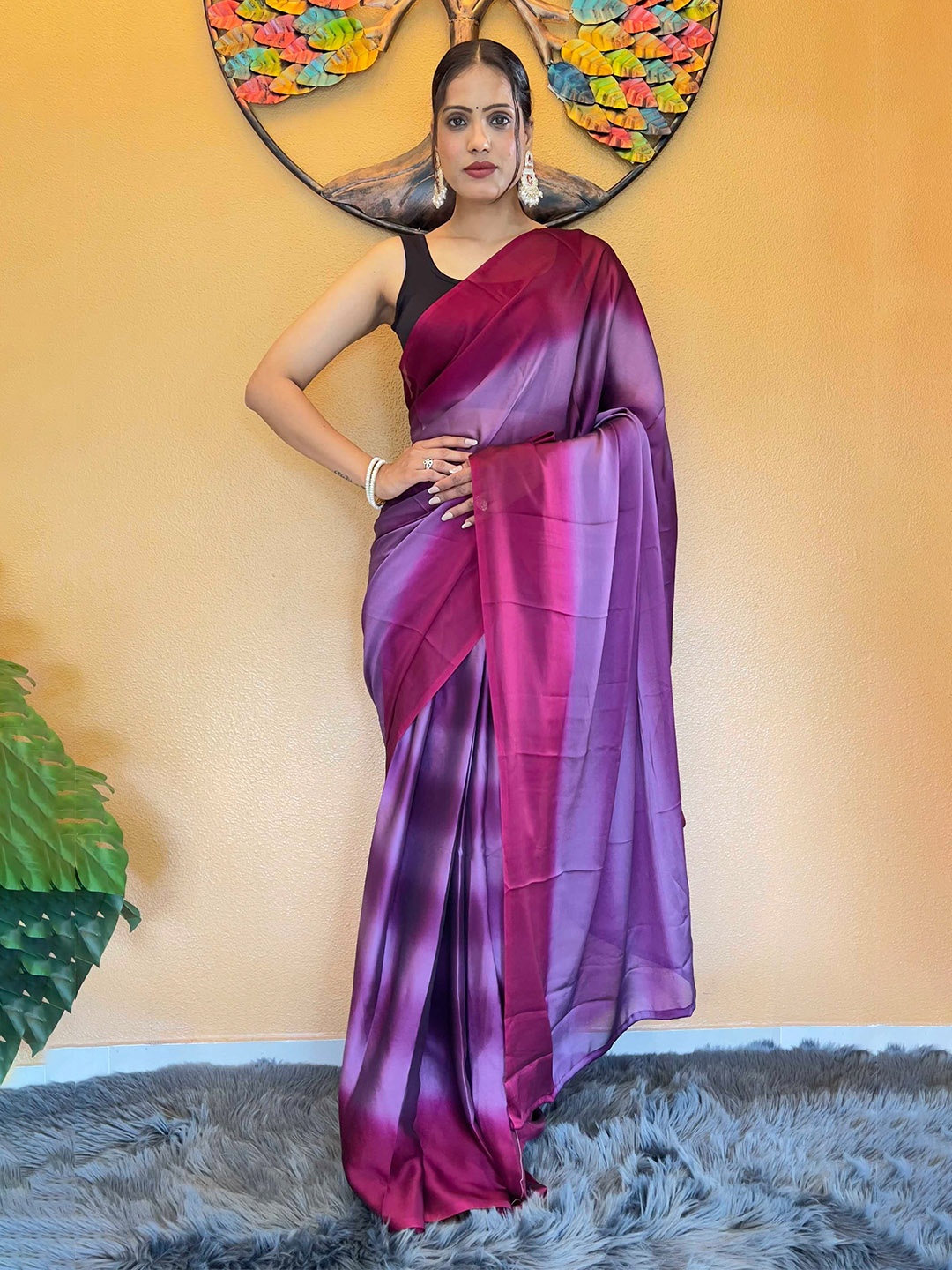 

Panzora Ombre Saree, Purple