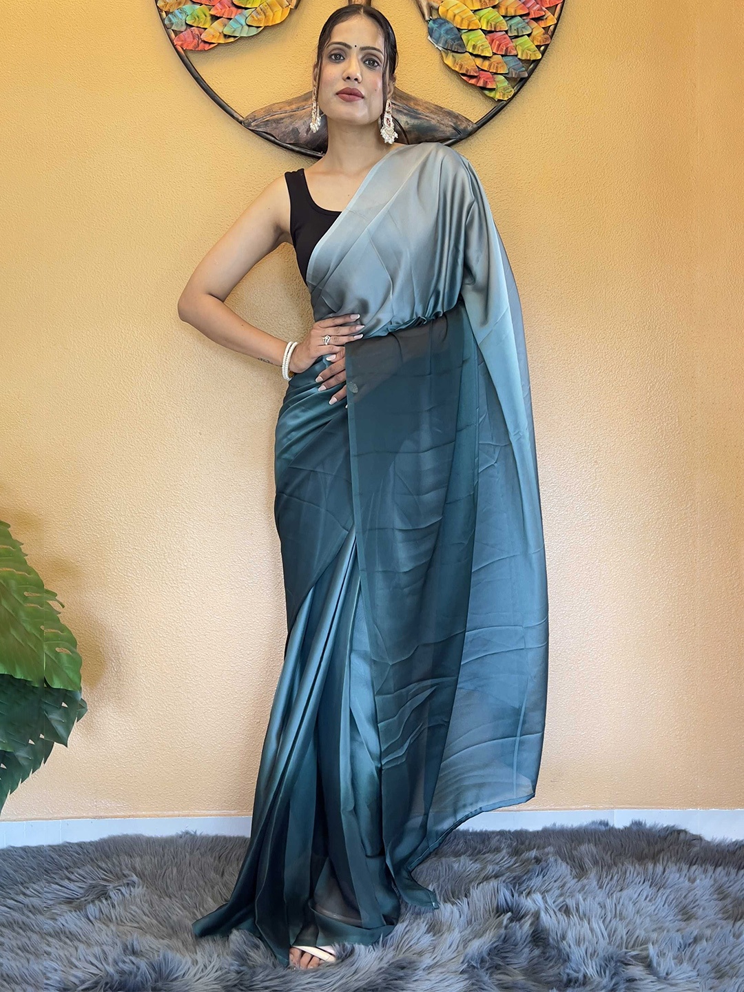 

Panzora Ombre Saree, Teal