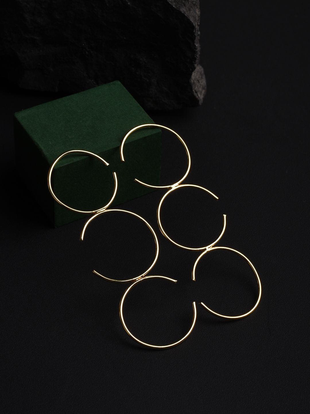 

XPNSV Gold-Plated Trio Disc Drop Earrings