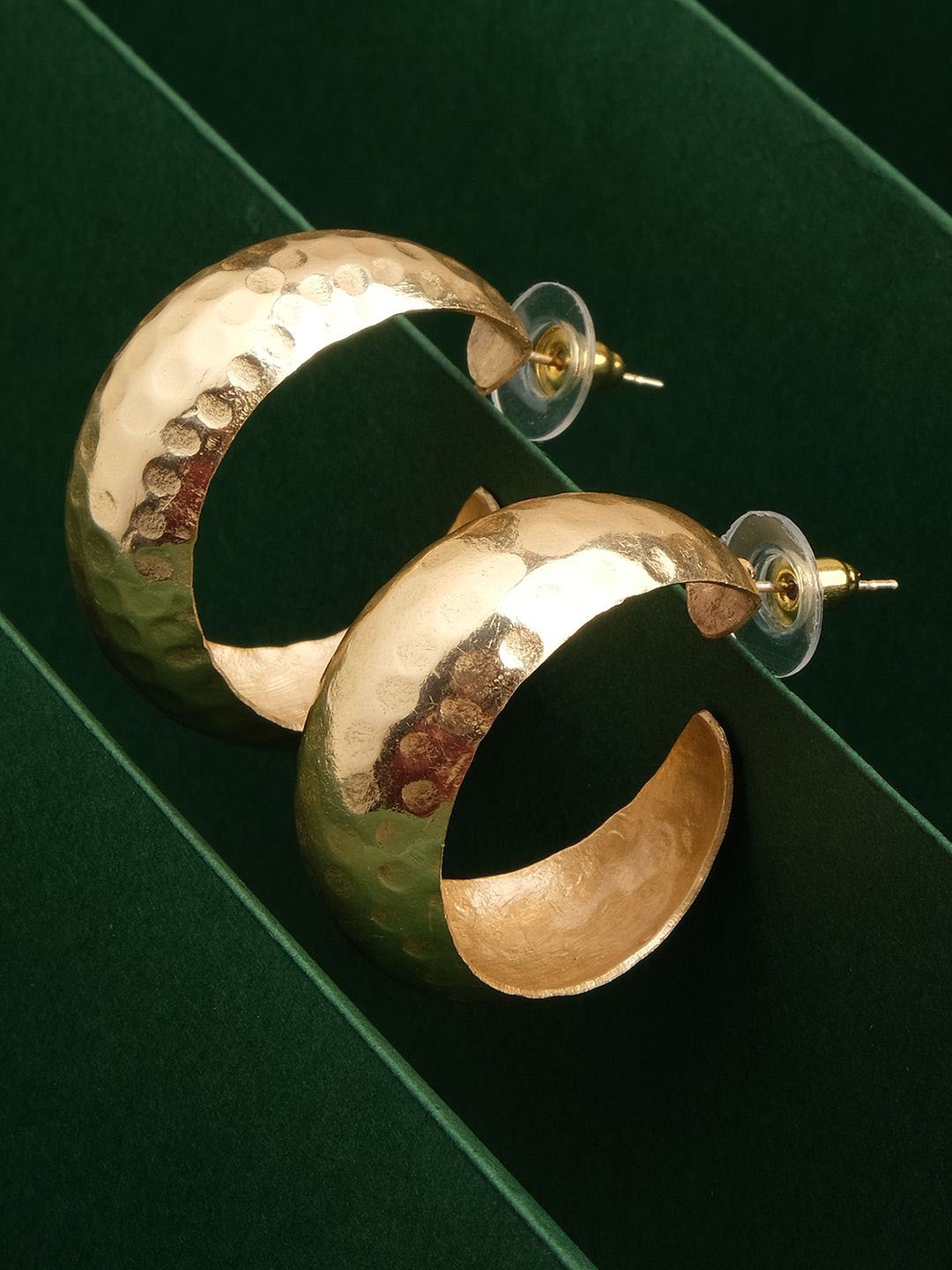 

XPNSV Gold-Plated Chic Bold Half Hoop Earrings