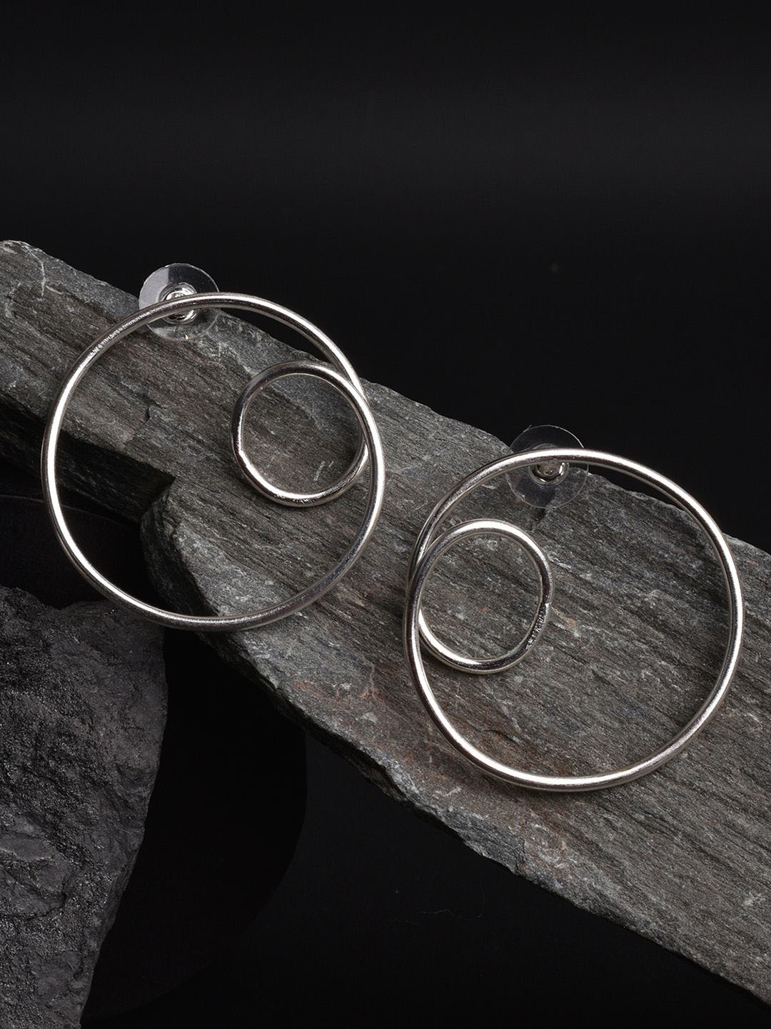 

XPNSV Gold-Plated Spiral Swirl Drop Earrings, Silver